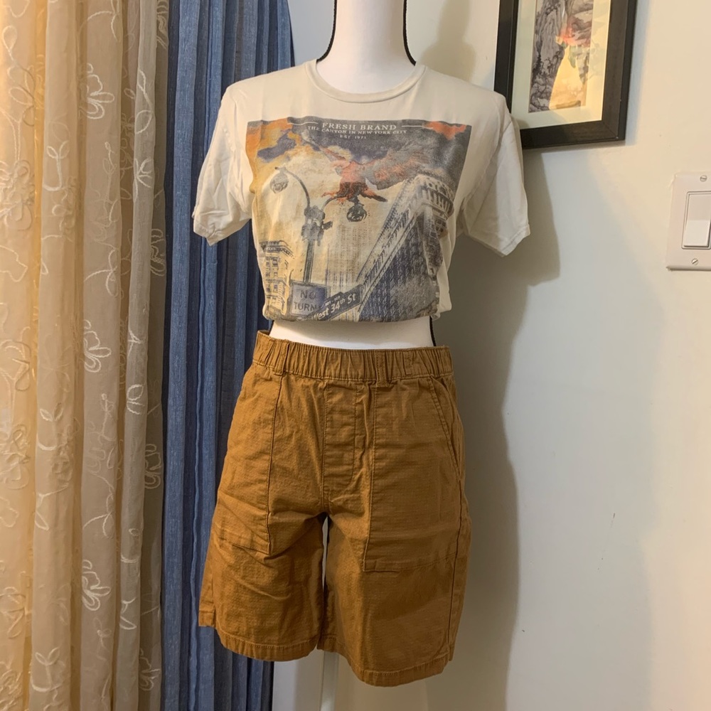 Wonder Nation Boys Brown Pattern Shorts